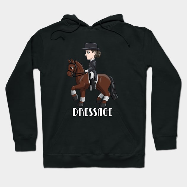 Cute Little Dressage Rider Hoodie by lizstaley